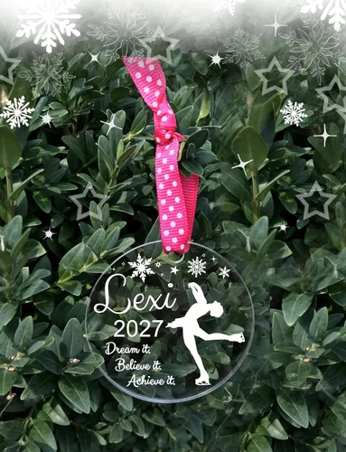 Vista 3 de Figure Skating Ornament, Ice Skating Ornament, Ice Skater Ornament, Figure Skater Gifts, Figure Skater Ornament, Figure Skating Gifts
