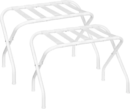 Vista 10 de HOOBRO Portaequipajes, soporte plegable de metal para maleta para habitación de invitados, soporta hasta 100 libras, 27 x 15.3 x 22 pulgadas, marco
