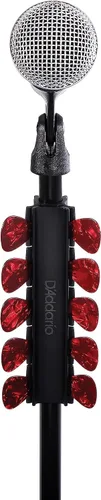 Vista 2 de D'Addario Accessories Soporte para púas de micrófono, soporte para púas de guitarra para soportes de micrófono, capacidad para 10 púas de guitarra