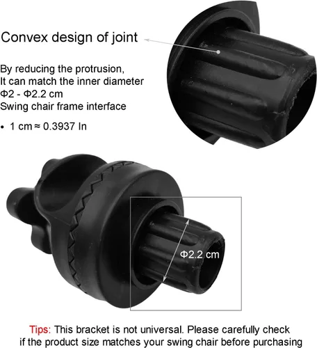 Vista 3 de Accesorios de plástico para columpio de jardín (tipo 1) para fijar el marco del toldo al marco del columpio (1PCS/CTN)