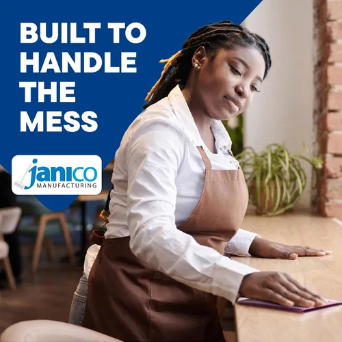 Vista 3 de Janico 200 toallitas de servicio de alimentos, trapos de limpieza ligeramente reutilizables de 12 x 24 pulgadas, paños de limpieza desechables