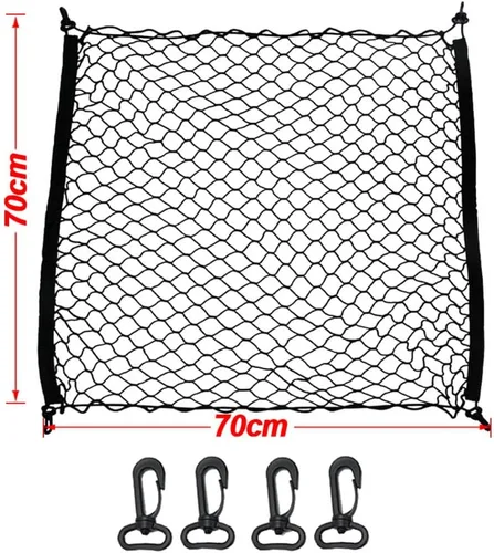 Vista 2 de 70cm x70cm Car Net,4 Hooks Car Trunk Cargo Net Mesh Storage Organizer,for Chevrolet Cruze