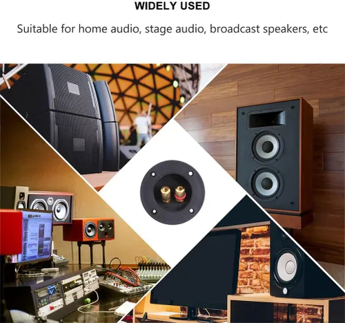 Vista 3 de 10 terminales de caja de subwoofer de 2 vías: caja de altavoz de conectores con resorte de empuje de placa dorada redonda de doble encuadernación