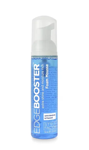 Vista 2 de Style Factor Edge Booster Extra Shine Foam Wrap - Mousse de espuma rica en humedad, 2.5 onzas, tamaño de viaje (biotina)