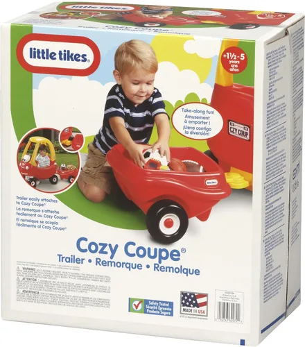 Vista 4 de little tikes Cozy Coupe Trailer - Remolque de juguete para niños y niños pequeños, fomenta el juego creativo, adecuado para niños de 3 a 10 años