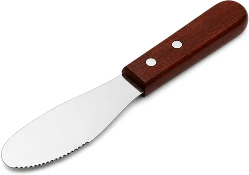 Vista 3 de Cuchillos de cocina anchos de acero inoxidable para untar mantequilla y queso para sándwiches