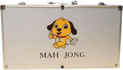 Vista 4 de Juego de mahjong filipino chino 144 azulejos de melamina numerados (perro de alumbre)