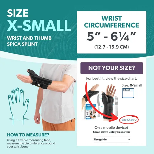 Vista 2 de BraceAbility Férula para la tendinitis del pulgar y la muñeca Inmoviliza la articulación del pulgar para tratar la tenosinovitis de Quervain