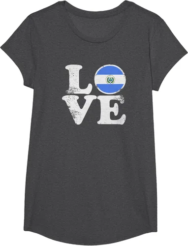 Vista 48 de Love El Salvador Flag tShirt Home Pride Distressed Tee T-Shirt