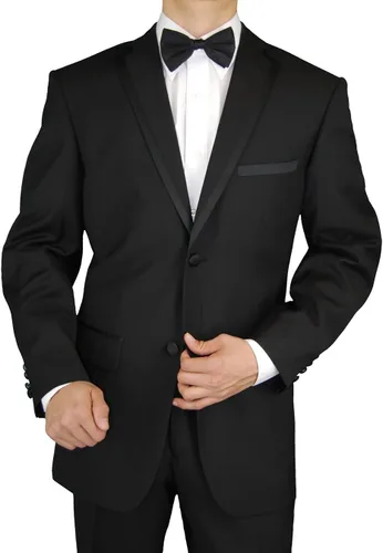 Vista 2 de Traje de esmoquin para hombre con 2 botones y solapa
