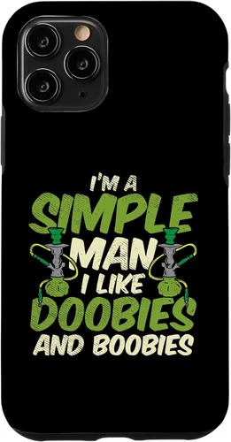 Vista 27 de iPhone 16 Simple Man Doobies Boobies Weed Cannabis 420 Stoner Men Estuche de regalo