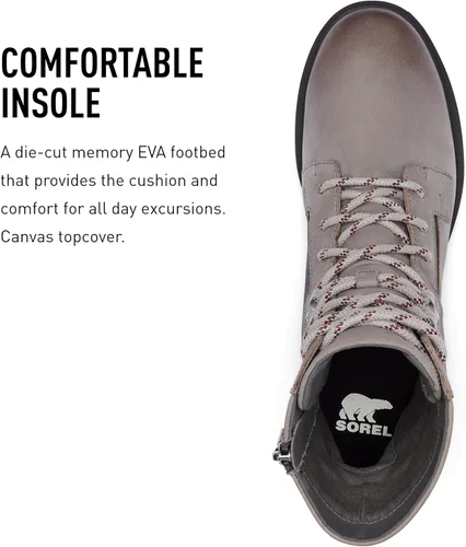 Vista 5 de SOREL Botas Emelie de encaje para mujer botas de invierno de cuero impermeable