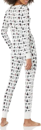 Vista 2 de Tienda Essentials Women's Snug-Fit Cotton Pajama Set (Available in Plus Size)