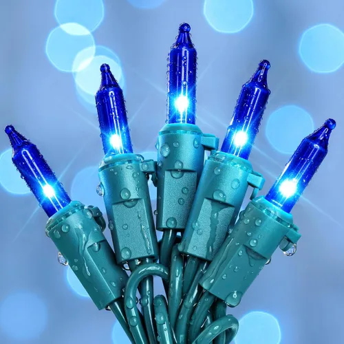 Vista 14 de Luces de Navidad, 35 unidades, 9.8 pies, luces de Navidad transparentes, incandescentes, mini luces para árbol de Navidad, para interiores y blanco