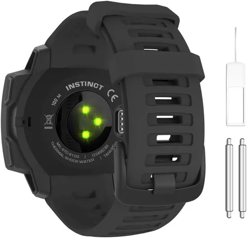 Vista 12 de MoKo - Correa de silicona compatible con Garmin Instinct e Instinct 2 Verde militar