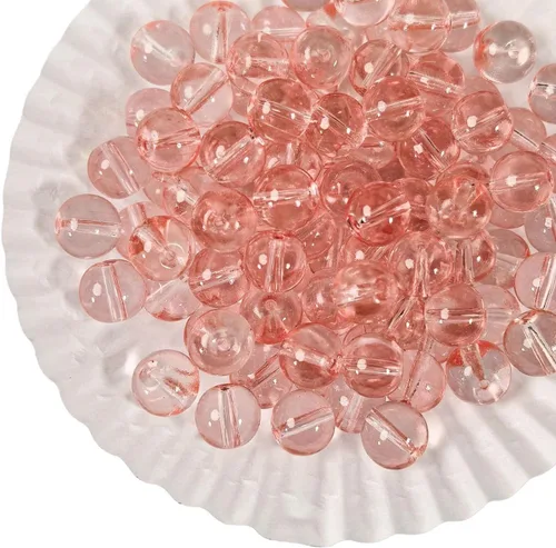 Vista 13 de Granos de cristal gris 0.394 in 200pcs claro redondo
