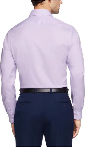 Vista 2 de Tommy Hilfiger - Camisa de vestir para hombre, ajuste ajustado, no necesita plancha, lisa