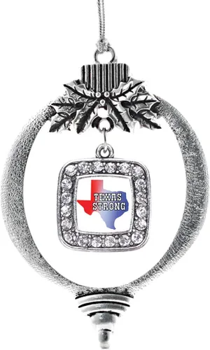 Vista 108 de Inspired Silver - Nana púrpura - Adorno de Navidad plateado - Adorno cuadrado para árbol de Navidad con circonita cúbica - Decoración colgante