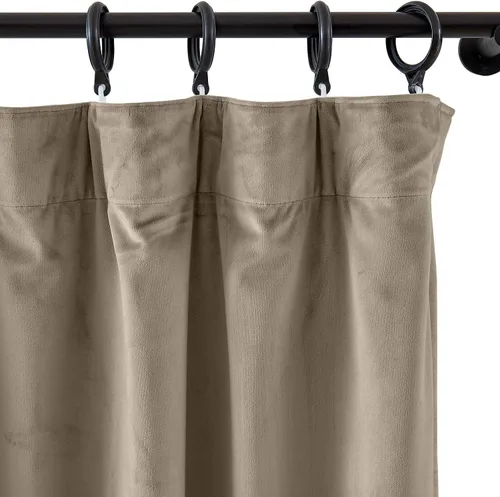 Vista 46 de cololeaf Panel de cortinas opacas de terciopelo con forro para cine en casa, cortina de ganchos planos para barra transversal o pista, 100 pulgadas