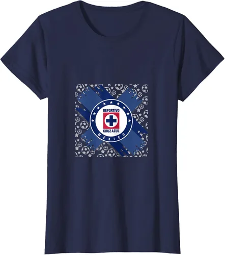 Vista 23 de Camiseta con logotipo de CAZ, Azul / Patchwork, S