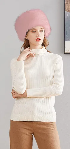Vista 16 de Lovful Sombrero de invierno para mujer, de piel sintética, estilo cosaco ruso, sombrero de abrigo de invierno