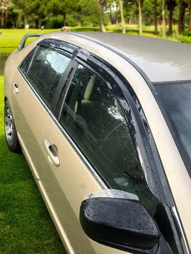 Vista 5 de IKON MOTORSPORTS Viseras de ventana compatibles con Honda Accord 2003-2007, deflectores de viento de ventana lateral externa JDM ahumados