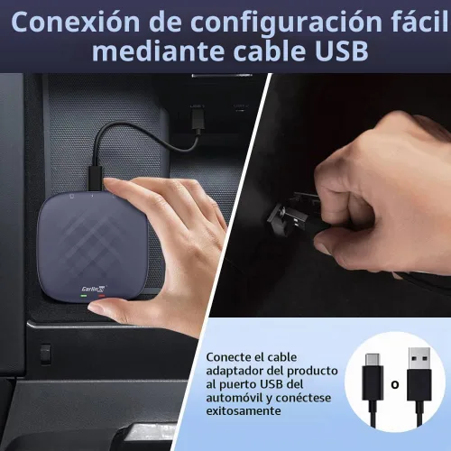 Vista 5 de Carlinkit Android 13.0 CarPlay AI Box Adapter, 8GB+128GB Adaptador