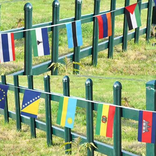 Vista 6 de Banderas de 100 países, bandera nacional de cadena internacional, bandera de países del mundo en todos los continentes, eventos deportivos