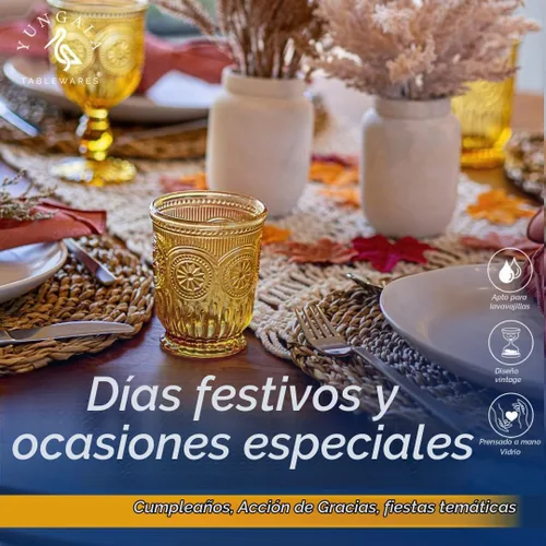 Vista 8 de Juego de vasos de beber ámbar Yungala, conjunto de 6 vasos de vidrio ámbar, vasos pequeños de agua de 8 oz, vasos de hobnail aptos