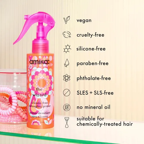 Vista 8 de amika the wizard silicone-free detangling primer