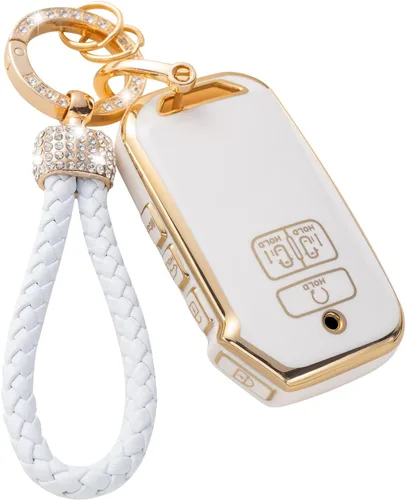 Vista 9 de Gematay Funda para llavero de Mercedes Benz con cordón, funda de TPU suave compatible con Mercedes Benz C E S M CLS CLK G Class Smart Key Holder