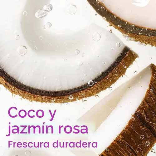 Vista 2 de Dove Desodorante en barra de coco y jazmín rosa sin aluminio, 2.4 onzas
