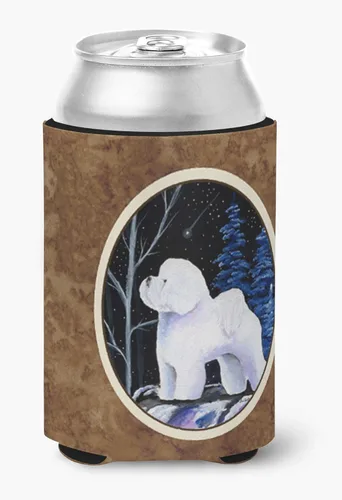 Vista 46 de Caroline's Treasures SS8447CC Starry Night English Bulldog - Enfriador para latas o botellas, lavable, funda plegable con aislamiento para bebidas
