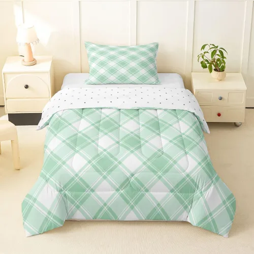 Vista 21 de Manfei Geometric Triangle Twin Size Bedding Set with 1 Pillowcase - Triangles Bedding Set for Kids Boys Girls Bedroom,Modern Simple 2 Pieces All
