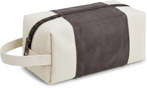 Vista 6 de Creative Gifts International Kit de viaje negro de cuero sintético y lona
