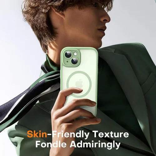 Vista 400 de TOCOL Funda para iPhone 11, compatible con Magsafe, protección completa de cámara, imanes integrados, protección contra caídas, funda translúcida