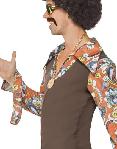 Vista 3 de Smiffys Disfraz Groovy Boogie para hombre, Multicolor