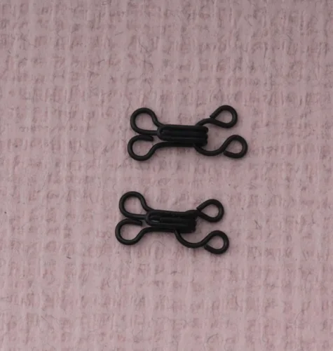 Vista 3 de sowaka 30 pares de ganchos de costura y cierres de ojos pequeños de metal de 0.7 in para sujetadores de ropa, pantalones, faldas, pantalones de Negro