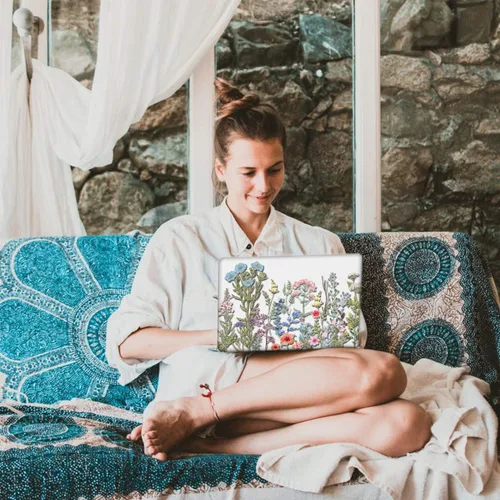 Vista 7 de iCasso Funda para MacBook Air de 13 pulgadas (versión anterior 2010-2017), carcasa protectora rígida de plástico y cubierta de teclado solo