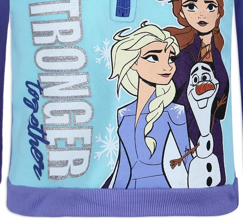 Vista 7 de DISNEY Frozen Girls Half Zip Up Hoodie for Toddler and Little Kids - Purple