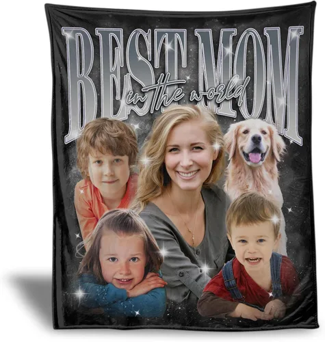 Vista 32 de Manta Personalizada de Fotos y Mensajes Collage Manta Throw - Perfecta para el Día de San Valentín para Ella, Él, Amigos - Foto Personalizada