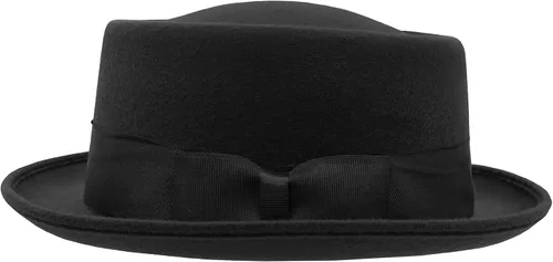 Vista 6 de Nicky Bigs Novelties Sombrero de cerdo para adultos, sombrero de cerdo de fieltro, casual, para navegante, gángster, accesorio de disfraz