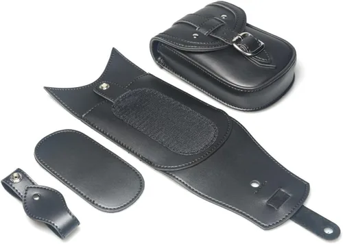 Vista 2 de Bolsa de Tanque de Combustible de Cuero Desmontable para Harley Dyna FXD Street Bob Low Rider Wide Glide 2006-2017
