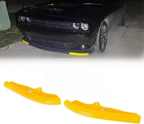 Vista 7 de Divisor Protector de Labio de Parachoques Delantero Cubierta Pieza de Repuesto para Dodge Challenger Scat Pack R/T GT SRT 2015-2023 No para Plus