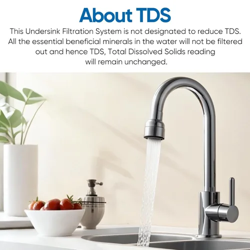 Vista 9 de PUREPLUS Filtro de agua para debajo del fregadero, capacidad de 40,000 galones, 99.99% de reducción de cloro, certificado NSF/ANSI 42, elimina