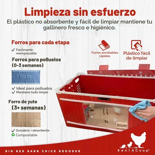 Vista 6 de RentACoop Big Red Barn Chick Brooder