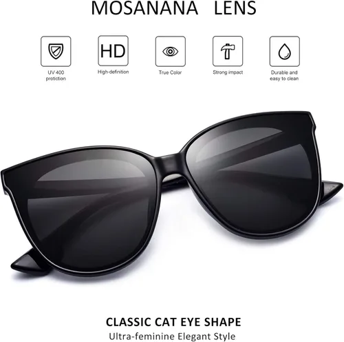 Vista 4 de mosanana Gafas de sol de ojo de gato de moda para mujer estilo de gran tamaño MS51802