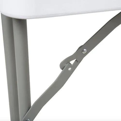 Vista 4 de Mesa plegable de 18 x 72 pulgadas, mesa plegable de plástico blanco granito para entrenamiento y eventos, mesa plegable delgada, mesa plegable
