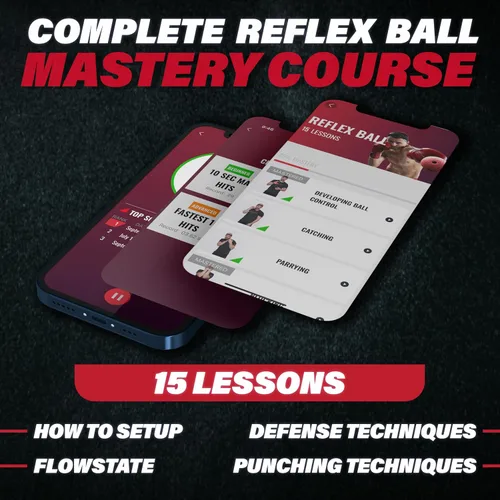 Vista 5 de Champs MMA Boxing Reflex Ball Set with Punch Counter App – Hand-Eye Coordination & Speed Training Kit