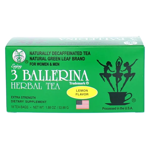 Vista 4 de 3 BALLERINA DIETERS BEBE SABOR DE LIMÓN EXTRA FUERTE (3 cajas, 18 bolsas de té, 1.88 onzas)